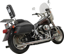 BASSANI XHAUST 2-into-2 True Dual Drag Pipe Exhaust System - Chrome - Twin Cam - Softail 1S98P