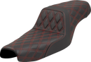 SADDLEMEN Step-Up Seat - Lattice Stitch - Red Stitch - XL '04-'22 807-11-17504