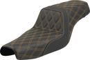 SADDLEMEN Step-Up Seat - Lattice Stitch - Gold Stitch - XL '04-'22 807-11-17507