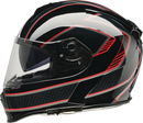 Z1R Warrant Helmet Amplify Black/Red Large with Drop-Down Sun Visor and Advanced Ventilation