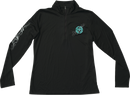 MOOSE OFFROAD Women's Flourish Script Quarter Zip Pullover - Black - XL 3051-1234