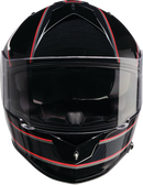 Z1R Warrant Helmet Amplify Black/Red XL with Drop-Down Sun Visor and Advanced Ventilation