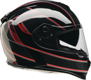 Z1R Warrant Helmet Amplify Black/Red XL with Drop-Down Sun Visor and Advanced Ventilation