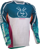MOOSE OFFROAD Sahara Jersey - Teal/Orange/Pink - Medium 2910-8340