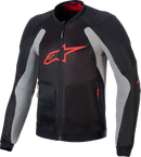 ALPINESTARS Troop-Air Jacket - Black/Ash Gray/Bright Red - Medium 3301225-1087-M