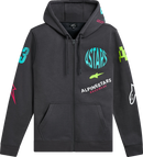 ALPINESTARS Variegate Zip Hoodie - Gunmetal - Large 1215-53200-190-L