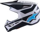 ALPINESTARS SM3 Helmet - Heat - Matte Silver/Blue/Black - Medium 8301026-1949-M