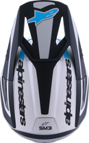 ALPINESTARS SM3 Helmet - Heat - Matte Silver/Blue/Black - XL 8301026-1949-XL