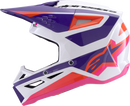 ALPINESTARS SM3 Helmet - Heat - Gloss White/Purple/Pink - Large 8301026-2052-L