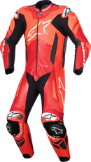 ALPINESTARS GP Plus v4 Sprint 1-Piece Leather Suit - Red Fluo/Mid Red/White - US 50 / EU 60 3150225-3087-60