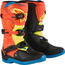 ALPINESTARS Youth Tech3S Boots - Orange/Blue/Yellow/Black - US 2 / EU 34 2014024-4755-2