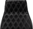 LE PERA Tailwhip Daddy Long Legs Seat - Gray Double Diamond Stitch - FLH/FLT '23-'25 LV-587DLDD-GY01
