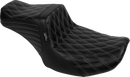 LE PERA Tailwhip Seat - Bright Gray Double Diamond Stitch - FLH/FLT '23-'25 LV-587DD-GY01