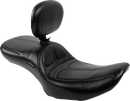 LE PERA Maverick Daddy Long Legs Seat - With Backrest - Black - FLH/FLT '23-'25 LV-957DLBR