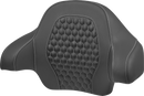 SADDLEMEN Tour Pack Backrest Pad - Honeycomb - Silver Stitching - FLH/FLT '14-'24 814-07-15105