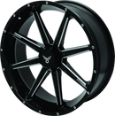 QuadBoss Slicer 20x7 Powersports Wheels with Limited Edition Bull Logo Center Caps