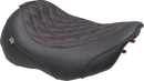 MUSTANG Wide Tripper™ Seat - Solo - Dark Cherry Stitching - FLT/FLH '23-'25 89503DC