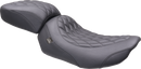 MUSTANG Wide Tripper™ Seat - Solo - Black Stitching - FLT/FLH '23-'25 89503
