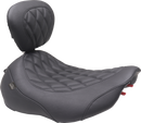 MUSTANG Wide Tripper™ Seat - Solo - Black Stitching - FLT/FLH '23-'25 89503