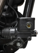 THRASHIN SUPPLY CO. Brake Reservoir Cap - Rear - Black - Twice Cut - '18+ Softail TSC-3177-4