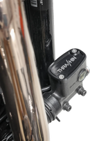 THRASHIN SUPPLY CO. Brake Reservoir Cap - Rear - Black - Twice Cut - '18+ Softail TSC-3177-4