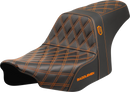 SADDLEMEN Pro Series SDC Performance Seat - Orange Stitching - w/o Backrest - FLT/FLH '23-'24 SC82307D3