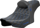 SADDLEMEN Pro Series SDC Performance Seat - Blue Stitching - w/ Backrest - FLT/FLH '23-'25 SC82307DB1