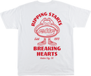 FMF Breakin Hearts T-Shirt - White Medium | Soft Spun Cotton with Front and Back Graphic