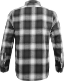 THROTTLE THREADS Drag Specialties Flannel 25 Shirt - Black/Gray - 4XL DRG33ST61GY4R