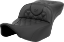 SADDLEMEN Heated RoadSofa™ Seat - Extended Reach - Lattice Stitch - w/o Backrest - FLT/FLH ’23-‘24 823-07-184A0