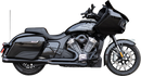 S&S CYCLE 2-into-1 Qualifier Exhaust System - Guardian Black - 49 State - Indian with PowerPlus 550-1133