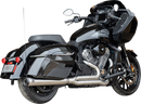 S&S CYCLE 2-into-1 Qualifier Exhaust System - Brushed Stainless Steel - 49 State - Indian with PowerPlus 550-1132
