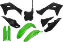 UFO Body Kit - Green/Black - Kawasaki - KX '24-'25 KAKIT231F@111