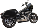 BASSANI XHAUST 2-into-1 Ripper Exhaust System with Megaphone Muffler - Short - Stainless - M8 Softail 1S79SS