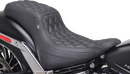 MUSTANG One-Piece/2-Up Squareback Seat - Double Diamond - Black Stitch - FXBR '23-'25 86006