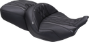 MUSTANG Deluxe One-Piece, 2-Up Seat - Diamond - Black Stitch - FLT/FLH '23-'25 89411