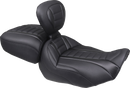 MUSTANG Deluxe Passenger Seat - Wide - Black Stitch - FLT/FLH '23-'25 88420