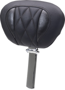 MUSTANG Deluxe Driver Backrest - Diamond - Black Stitching - FLT/FLH '23-'25 89460