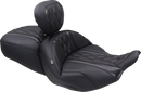 MUSTANG Deluxe Driver Backrest - Diamond - Black Stitching - FLT/FLH '23-'25 89460