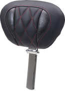 MUSTANG Deluxe Driver Backrest - Diamond - Dark Cherry Stitching - FLT/FLH '23-'25 89460DC