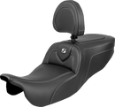 SADDLEMEN Roadsofa™ Seat - with Backrest - Carbon Fiber - FLRT/FLTRT '15-'25 815-07-185BR