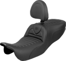 SADDLEMEN Roadsofa™ Seat - with Backrest - Tuck-n-Roll - FLRT/FLTRT '15-'25 815-07-202B0