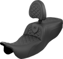 SADDLEMEN Roadsofa™ Seat - with Backrest - Tri-Gripper - FLRT/FLTRT '15-'25 815-07-210B0