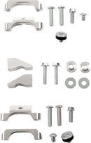WORKS CONNECTION Kawasaki 18-301 Radiator Brace Set - Silver for Enhanced Cooling Support