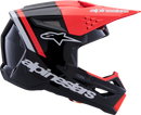 ALPINESTARS SM3 Helmet - Radium - Gloss Black/Red Fluo/White - Large 8300826-1553-L