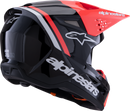 ALPINESTARS SM3 Helmet - Radium - Gloss Black/Red Fluo/White - Large 8300826-1553-L