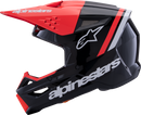 ALPINESTARS SM3 Helmet - Radium - Gloss Black/Red Fluo/White - Medium 8300826-1553-M