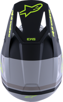 ALPINESTARS SM3 Helmet - Radium - Matte Gray/Black/Yellow Fluo - Small 8300826-9510-S