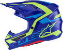 ALPINESTARS SM7 Helmet - Deed - Gloss Blue/Yellow Fluo - XS 8302426-7253-XS
