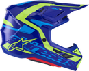 ALPINESTARS SM7 Helmet - Deed - Gloss Blue/Yellow Fluo - Medium 8302426-7253-M